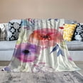 thumbnail image 2 of Fenyluxe Flower Pattern Print Throw Blanket for Bed Couch Car - Super Soft Blanket Gift for All Seasons - Kids and Adults 50x60in, 2 of 6