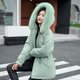 thumbnail image 5 of Engrosamiento de invierno para mujer y abrigo casual de terciopelo para mantener el calor con sombrero Fridja BV0+3101, 5 of 9
