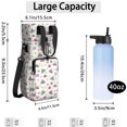 Alien UFO White Pattern Water Bottle Holder with Strap, Insulated Drink ...