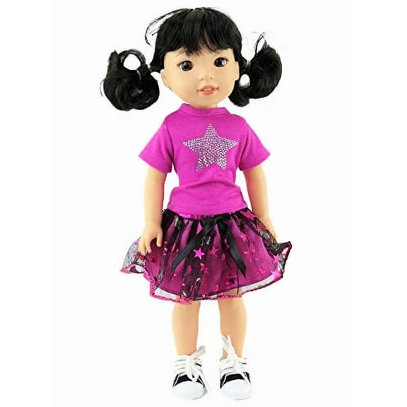 Super Star Tutu Skirt Set For 14 Inch Dolls
