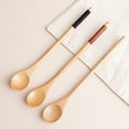 thumbnail image 4 of Cuchara de mango largo de 20 cm, cuchara de madera para café, leche, té, cuchara para mezclar, cuchara para miel, cuchara fina, estilo japonés y coreano, 4 of 4