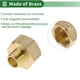 thumbnail image 3 of Conector de rosca hexagonal interna y externa de latón Unique Bargains 1/4" Macho x 1/2" Hembra 55/64" 2 Pcs, 3 of 7