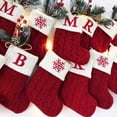 thumbnail image 2 of Calcetines tejidos con letras del alfabeto navideño Adornos para árboles de Navidad Decoraciones navideñas para el hogar 2023 Navidad Noel 2024 Regalo de Navidad, 2 of 5