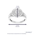 thumbnail image 3 of Vir Jewels 1/2 CTTW Lab Grown Diamond Engagement Ring in Sterling Silver Female Adult, 3 of 5