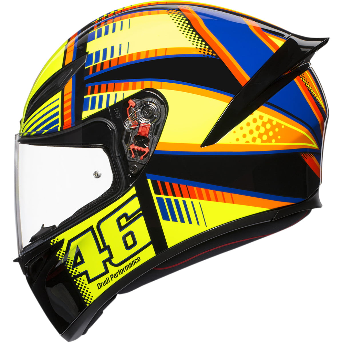 AGV K1 Valentino Rossi Speed 46 Motorcycle Helmet Black/Blue/Yellow MD/LG 