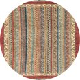 thumbnail image 1 of Ahgly Company Machine Washable Indoor Round Abstract Chestnut Red Area Rugs, 4' Round, 1 of 7
