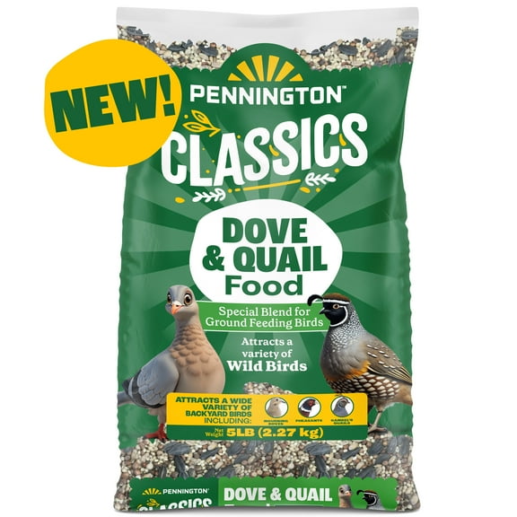 Pennington Classics Dove & Quail Food, Wild Bird Seed Mix, 5 Pounds