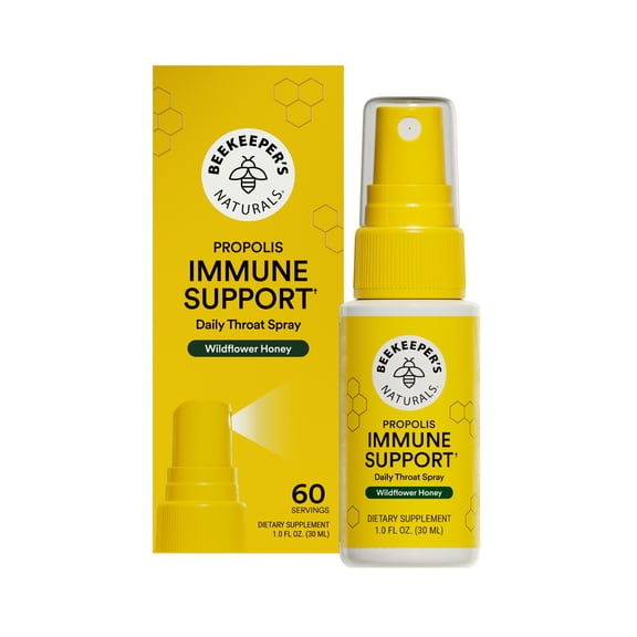 Beekeeper's Naturals Propolis Throat Spray, Immune Support, 1 fl oz