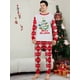 thumbnail image 5 of Pijamas familiares a juego de Navidad 2025, pijamas con estampado de alegres fuegos artificiales, ropa para adultos y niños, mono de bebé + ropa para perros, 5 of 5