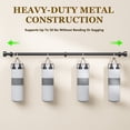 thumbnail image 4 of Heavy Duty Adjustable Curtain Rods for Windows, 1-Inch Diameter Matte Black Curtain Rod, 32-96 Inches, 4 of 8