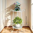 thumbnail image 6 of Double Tier Metal Planter - Lightweight & Durable for Indoor/Outdoor Use - Elegant Display Stand for , Aquariums & Hanging Planters, 6 of 10