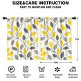 thumbnail image 2 of Blackout Kids Curtains,Yellow and Gray Leaves Modern Art Childrens Insulated Curtains Set Of 2,Bedroom Essentials,Toddler Room Decor 42x54in(106x137cm), 2 of 4