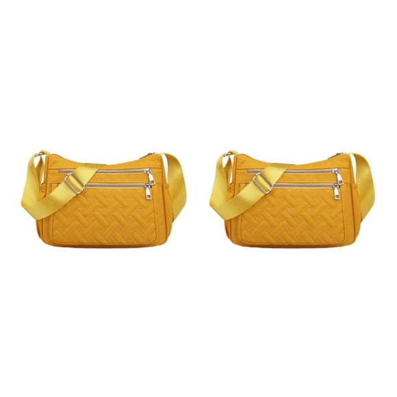 Qarigey Bolsa de mensajero de gran capacidad de poliéster premium para diversos usos Bolsa cruzada para múltiples ocasiones amarillo 2Conjunto