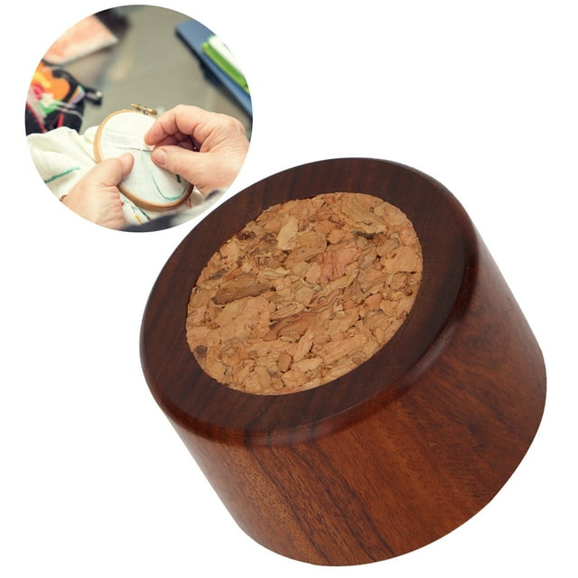 Rdeghly Coussin de Couture en Bois, Coussin Rond en Bois Résistant à l'Usure pour Rangement à Usage Général pour Usage Professionnel pour Ménage pour Artisans