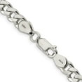 thumbnail image 3 of Sterling Silver Rhodium-Plated 7mm Curb Chain (18 X 7) Made In Italy qcb180r-18, 3 of 5