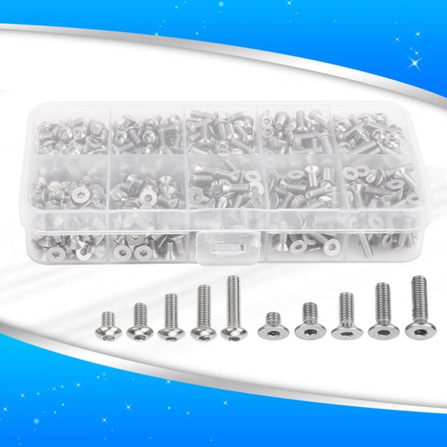 Blot con casquillo hexagonal plano, 720 piezas Blot Blot de acero inoxidable Blot plano True Excellence