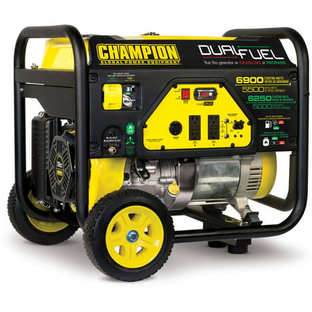 Champion 100231 5500-Watt Dual Fuel Portable Generator with Wheel