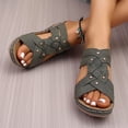 thumbnail image 6 of BADHUB Womens Orthopedic Sandals Arch Support Flip Flops Sandals Beach Outdoor Mesh Slides Sandal Summer Casual Boho Beach Shoes Green 42, 6 of 6