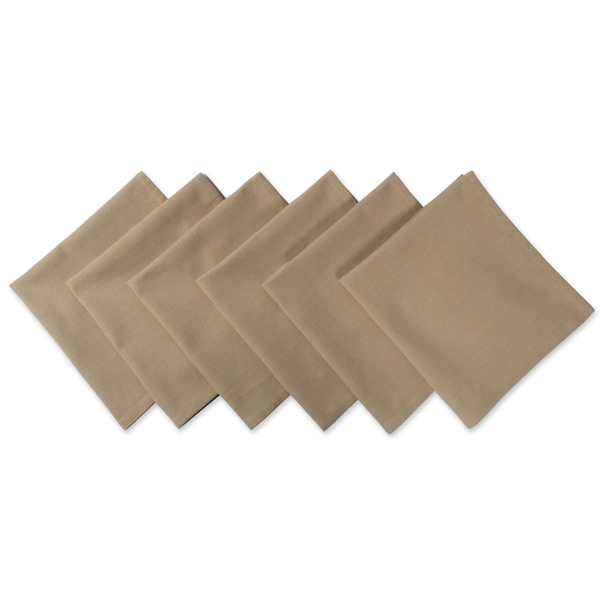 DII Taupe Kitchen Napkin (Set of 6), 20x20", 100 Cotton