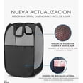 thumbnail image 3 of 2 Piezas Cesta Plegable De Malla Para Ropa Sucia Organizador Negro Calado, 3 of 4