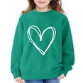 thumbnail image 3 of Mercatoo Girls 1reppy Heart Sweatshirts Cute Oversized Pullover Kid Valentines Day Graphic Crewneck Athletic Sweaters with Pocket, 3 of 6