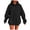 Black, variant on Hoodies for Women Quarter Zip up Coral Hoodies Women Zippe Cardigan Long Sleeve Pullover Custom for Tight Athletic Quarter Zip Sweatshirt Jacket 6 Heady Silver 3XL