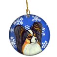 thumbnail image 1 of Papillon Winter Snowflake Holiday Ceramic Ornament, 1 of 1