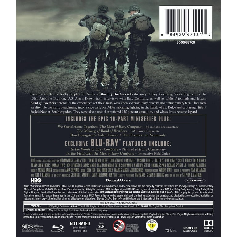 Warner Brothers Band Of Brothers Blu-ray Movie, Epic 10-Part