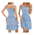 thumbnail image 3 of Vestidos de Verano para Mujer 2025, Moda con Curvas, Vestidos Florales, Ropa para Vacaciones en la Playa. Flor Azul S, 3 of 6