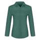 thumbnail image 4 of Camisa informal de manga larga con solapa y color liso para mujer: tejido de alta calidad, corte ligeramente holgado, bajo curvo, ideal para ir al trabajo y para el tiempo libre., 4 of 8