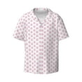 thumbnail image 2 of Lsque Pink Paw print Men's Cuban Collar Short Sleeve Shirt Summer Beachwear Casual Button Down Fashionable Vacation Leisure Shirt-4X-Large, 2 of 7