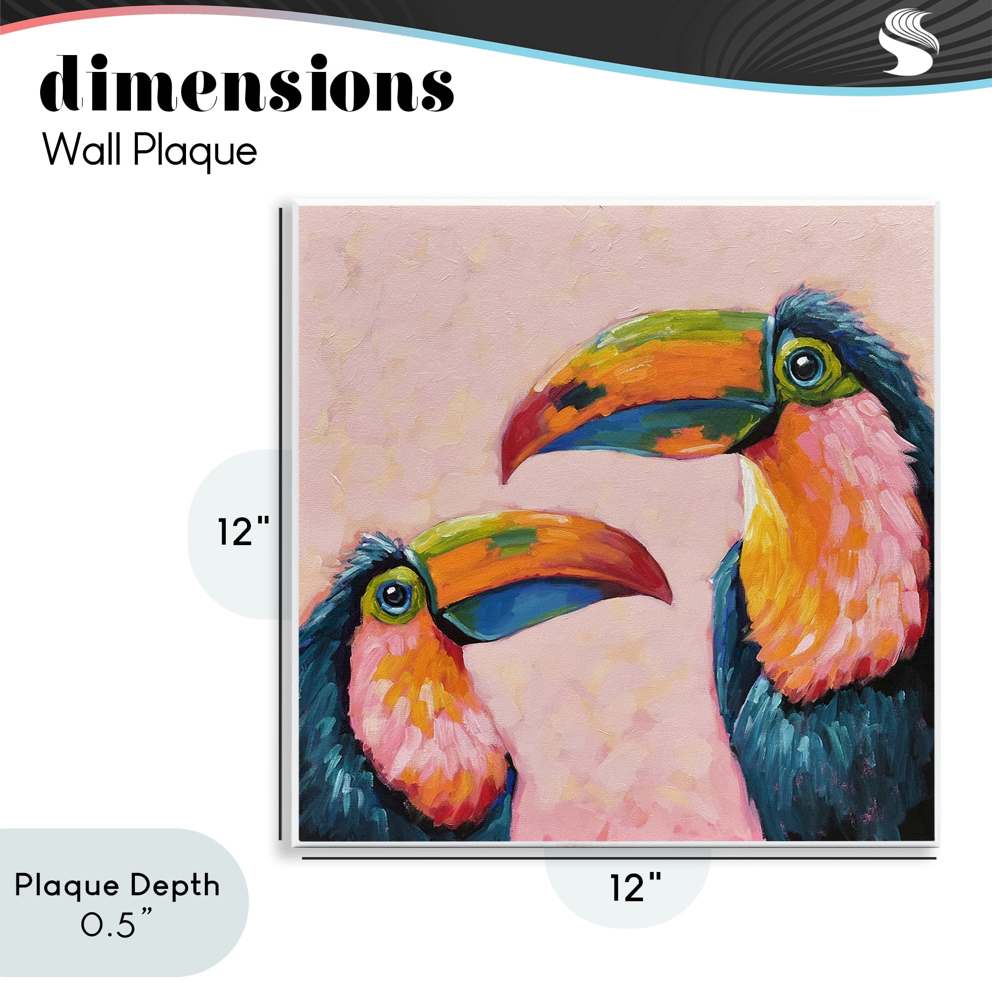 Stupell Industries Tropical Toucan Paradise Wall Plaque Art, design by Lucia Stewart