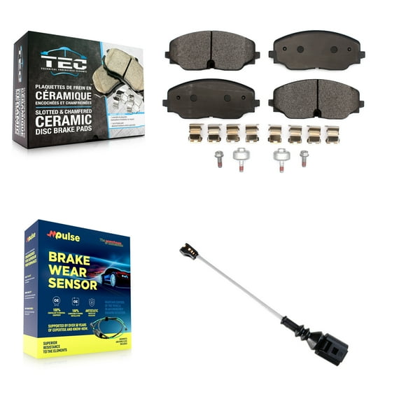 TEC Front Ceramic Disc Brake Pads and Wear Sensors Kit for Car Volkswagen Atlas Cross Sport KTW-101826