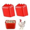 thumbnail image 5 of Oiur 10 Pcs Chicken Cage Cups Hanging Feeding Cups Bird Food Bowls Bunny Cage Feeding Bowl for Pet Parrot Poultry Pigeon Wire Cage,Red, 5 of 7