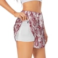 thumbnail image 3 of Lsque Orchids Flowers Printed Women's Running Shorts with Liner Pockets,Elastic Quick Dry Workout Athletic Gym Yoga Shorts,Womens High Waist Shorts-, 3 of 9