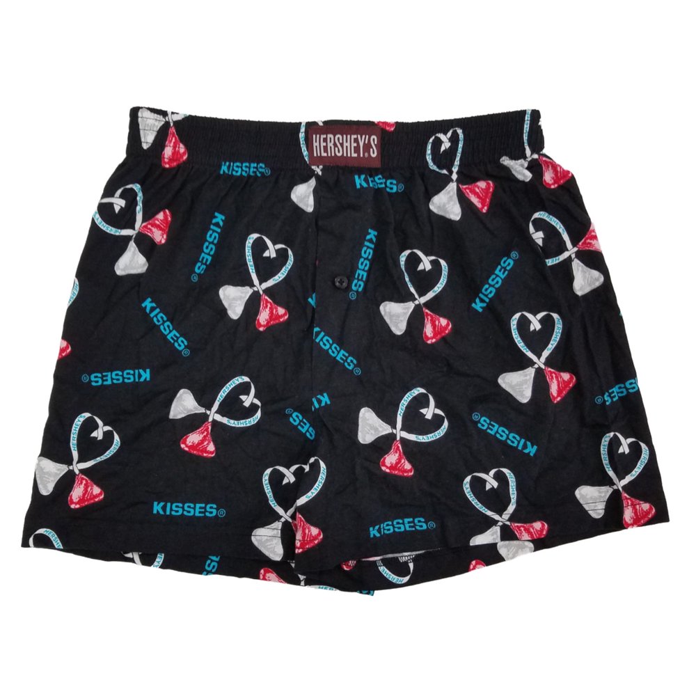 Hershey's Hersheys Kisses Mens Black Valentines Day Candy Boxer