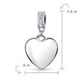 thumbnail image 4 of Bling Jewelry Womens Initial Alphabet Bead Charm Light Purple Heart Crystal Sterling Silver Bracelet, 4 of 4