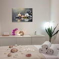 thumbnail image 2 of ZHONGYUTONG Bathroom Wall Art Orchid Flower with Black Zen Stone Pictures SPA Candle Picture Prints Still Life Canvas Painting for Meditation Spiritual Room Decor (12.00" x 18.00"), 2 of 6