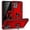 Red, variant on TJS for Motorola Moto G 5G 2023 Phone Case, with Tempered Glass Screen Protector, Impact Resistant Metal Ring Magnetic Support Kickstand Drop Protector Cover for Moto G 5G 2023 (Black)