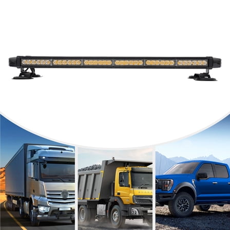 TFCFL 28.4in 80 LED Rooftop Strobe Light Bar Emergency Warning Universal For Cars/RVs/Vans/Trucks