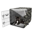 thumbnail image 5 of Floral Dog Crate Cover, Victorian Flowers Butterflies and Leaves Spring Freshness, Easy to Use Pet Kennel Cover Small Dogs Puppies Kittens, 7 Sizes, Dark Grey Champagne, by Ambesonne, 5 of 6