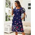 thumbnail image 3 of Ekouaer Soft Muumuu Dresses for Women Floral Print Loungewear with Pockets Plus Size Lounge Dress, 3 of 6