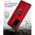 thumbnail image 3 of Compatible with S21 Ultra 5G Case, Extreme Protection Military Armor Dual Layer Protective Cover with 360 Degree Swivel Ring Kickstand Red, 3 of 7