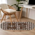 thumbnail image 4 of Round Rug 3.3Ft Washable Non-Slip, Farmhouse Circle Area Rugs for Living Room Bedroom, Vintage Country Texas Star Plaid Wooden Grain Indoor Floor Mats Carpet Runner for Home Decor Aesthetic, 4 of 8