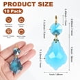 thumbnail image 3 of Uxcell 10PCS 38mm Crystal Suncatcher 1 Leaves Prism Chandelier Pendants for Home Garden DIY Decoration [Sapphire Blue], 3 of 6