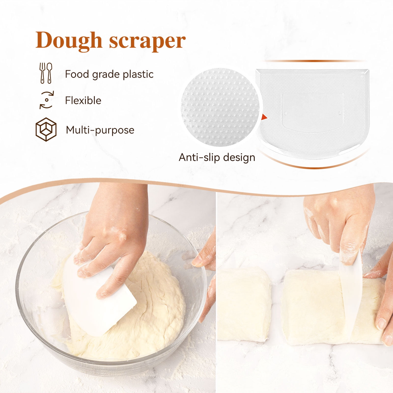 Lorzon Banneton Bread Proofing Baskets Set of 2, 10" Round & 11" Oval Sourdough Proofing Baskets with Sourdough Bread Baking Supplies, Bread Making Kit