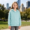 thumbnail image 5 of YunPes Unisex Kids Zip-Up Hoodie Boys & Girls Solid Casual Hooded Jacket Teen Spring Fall Outerwear School Daily Clothes, 5 of 9