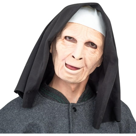 Costume Agent Nun on the Run Halloween Costume Mask Scary Cosplay