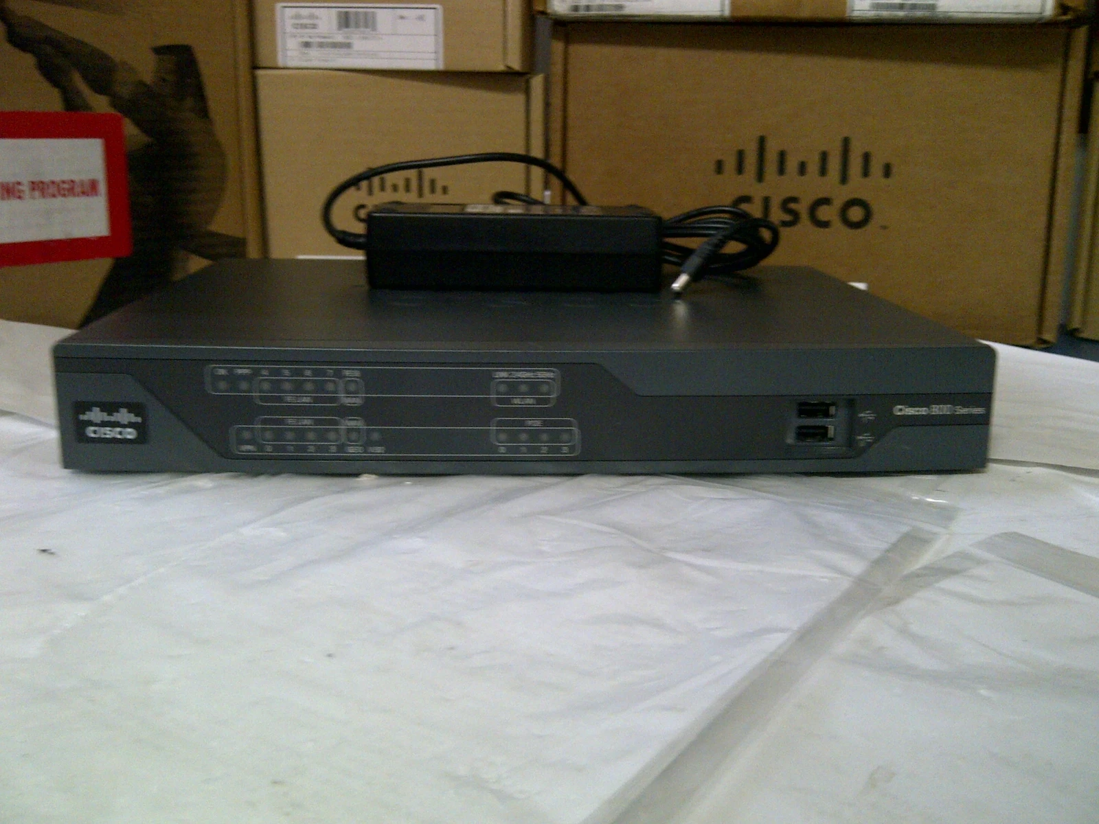 used CISCO891F-K9 C891F-K9 w/adapter Gig Ethernet Security Router.