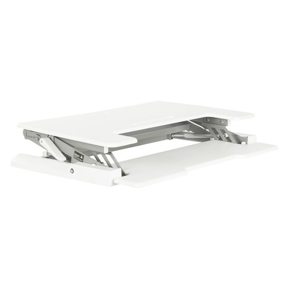 Office Star Products Multiposition Desk Riser in white finish with dual lift